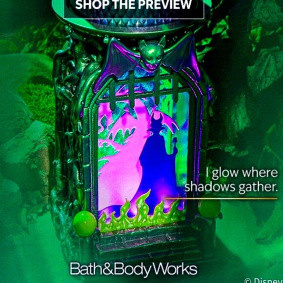 DISNEY VILLIANS x BATH & BODY WORKS Maleficent Shadowbox Light Up Candle Holder - Picture 5 of 14